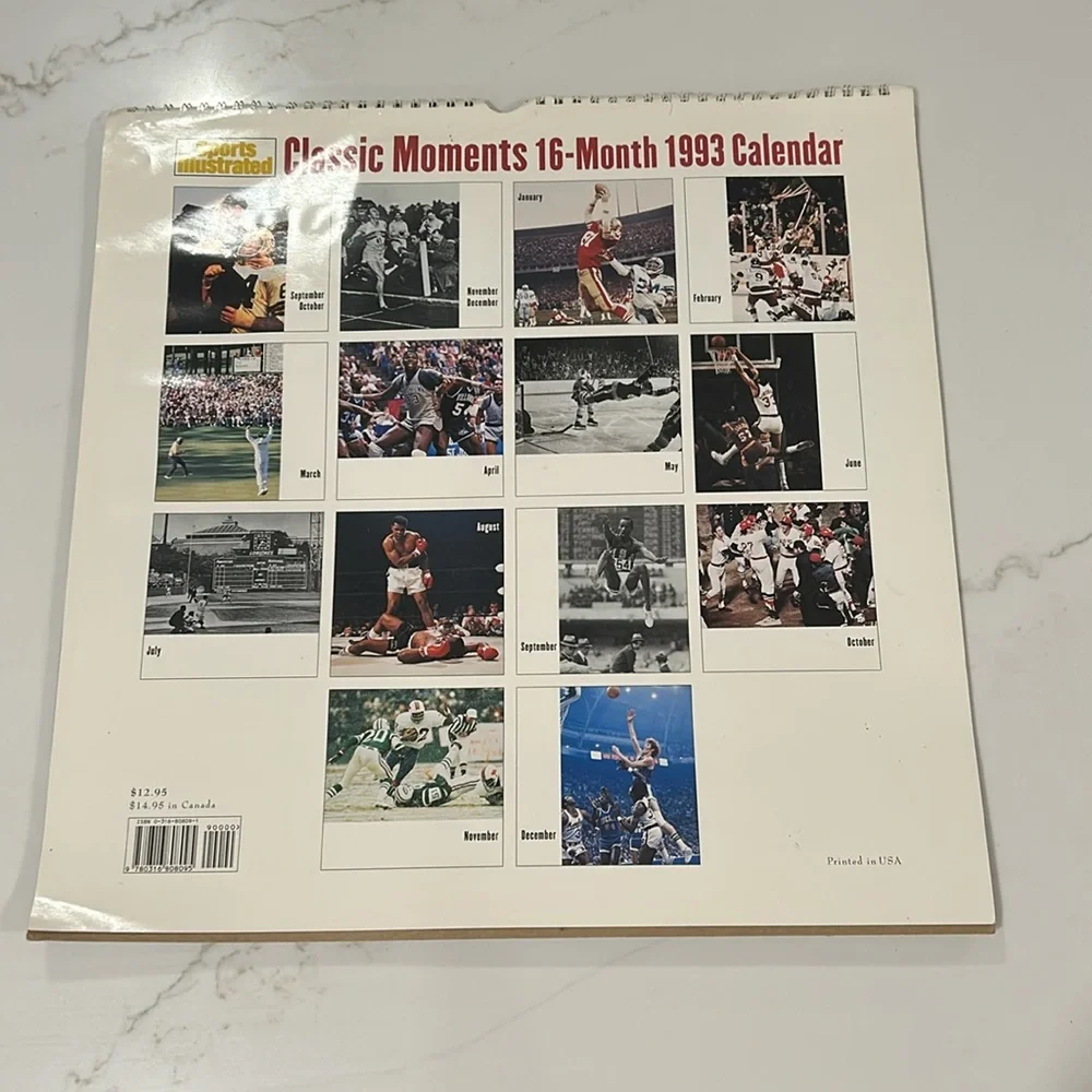 Sports Illustrated Classic Moments 1993 16-month calendar